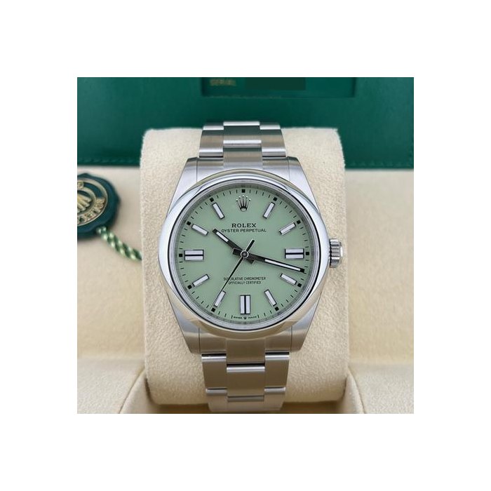Rolex Rolex Oyster PerpetualIn Stock 2025 Oyster Perpetual Pistachio DIAL New Release Stainless Oyster, Price & Market Data