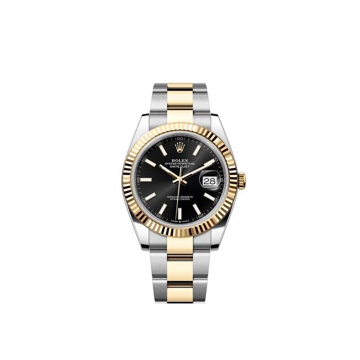 Rolex Datejust41 NEW 2026 Black Index Dial Two Tone Yellow Gold Fluted Oyster Bracelet Ref. 126333