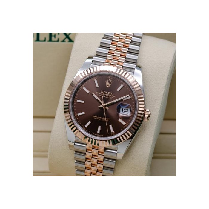 Rolex Datejust41 2026 LIKE NEW Chocolate Dial Fluted Jubilee Full Set 126331