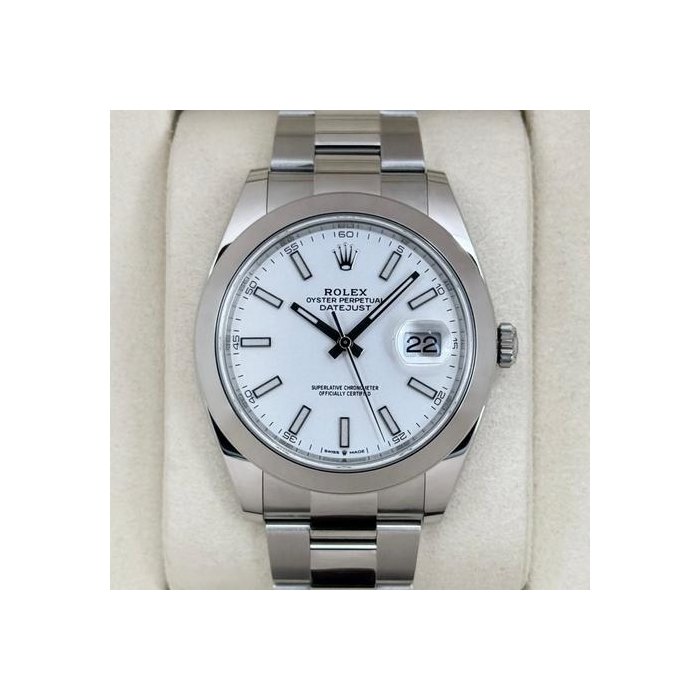 Rolex DatejustNEW 2026 Datejust 41mm 126300 Stainless Steel Oyster White Dial