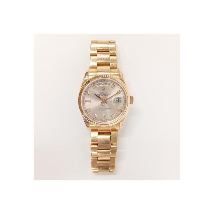Rolex Day-Date36 Rose Gold Pink Diamond Dial 118235A