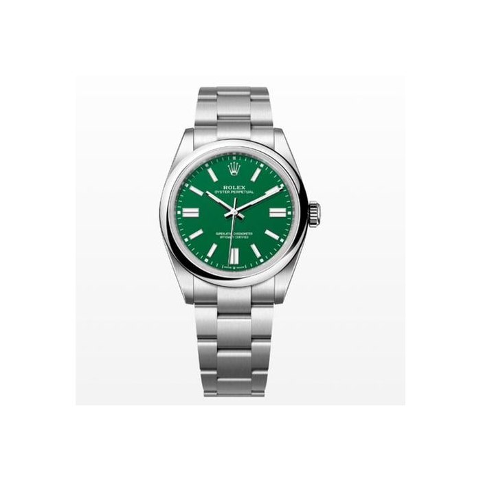 Rolex Oyster PerpetualNEW Oyster Perpetual 41mm 134300 Green Dial Stainless Steel 41mm Oyster Bracelet Unworn 2025 Complete Set!