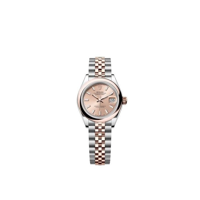 Rolex Lady-DatejustNEW 2026 Rose Colour Index Dial Two Tone Rose Gold Smooth Jubilee Bracelet Ref. 279161