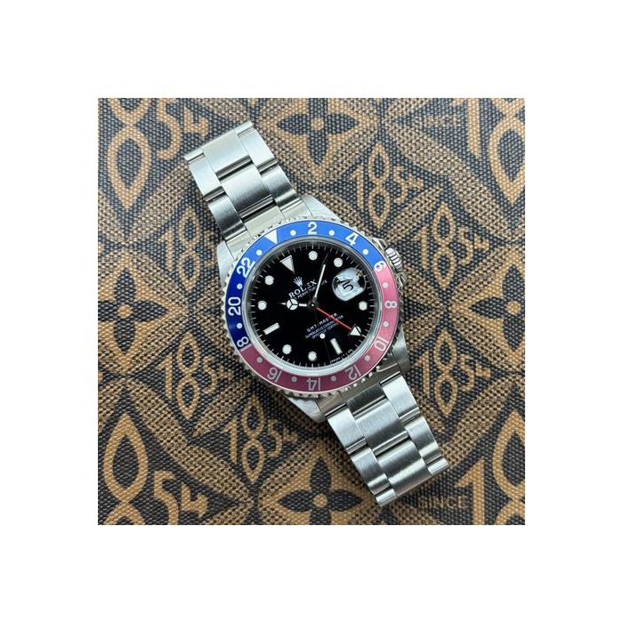 Rolex GMT-Master40mm Pepsi U Serial c.1998 Preowned Box & Papers Ref. 16700