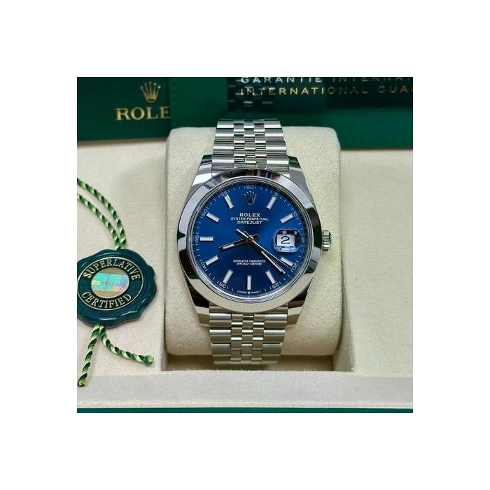Rolex DatejustUnworn 2026 41mm Blue Index Dial Jubilee Bracelet Ref. 126300
