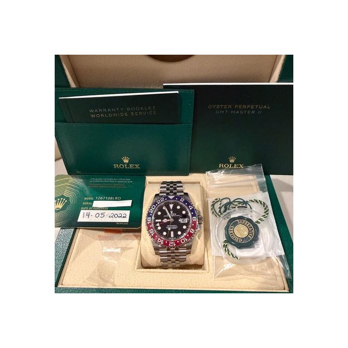 Rolex GMT-Master IINEW Pepsi Jubilee Unworn 2022 with Box & Papers Ref. 126710BLRO