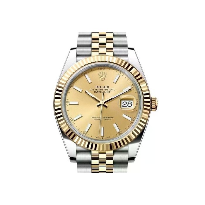 Rolex DatejustUnworn 2026 41mm Two-Tone Yellow Gold Champagne Index Dial Ref. 126303