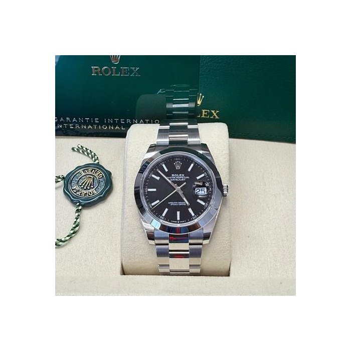 Rolex DatejustUnworn 2026 41mm Black Index Dial Oyster Bracelet Ref. 126300