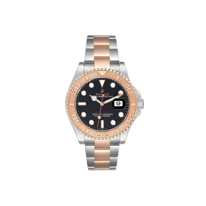 Rolex Yacht-Master40mm 18k Everose Gold & Steel Black Dial Date Men's Watch 126621-0002 Includes Box Warranty & Hang-Tag