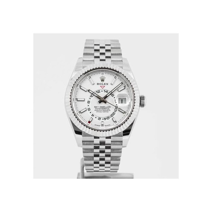 Rolex Sky-DwellerOyster Perpetual White Dial Jubilee Stainless Steel 42mm (336934) - FULL SET Box & Papers June 2025