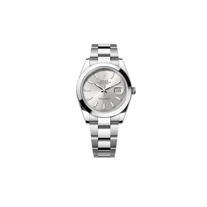 Rolex Datejust41 NEW 2025 Silver Index Dial Stainless Steel Smooth Bezel Oyster Bracelet Ref. 126300
