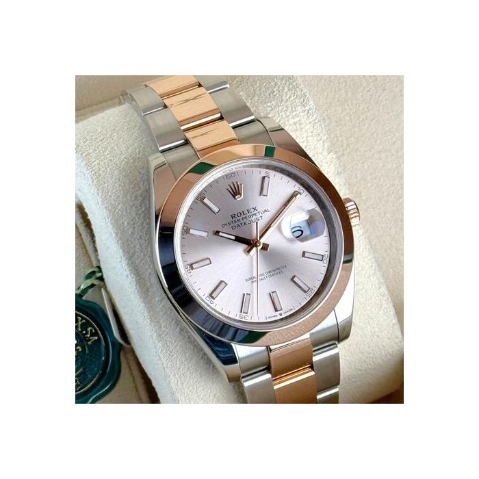 Rolex Datejust41 Full Set Box & Papers / Sundust Dial Ref. 126301-0009