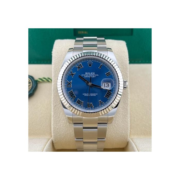 Rolex DatejustIn Stock 2024 Datejust 41 Blue Roman Dial 126334 Oyster Bracelet
