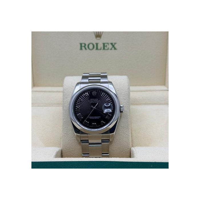 Rolex Datejust116200 36mm Black Sunbeam Dial Stainless Steel Box