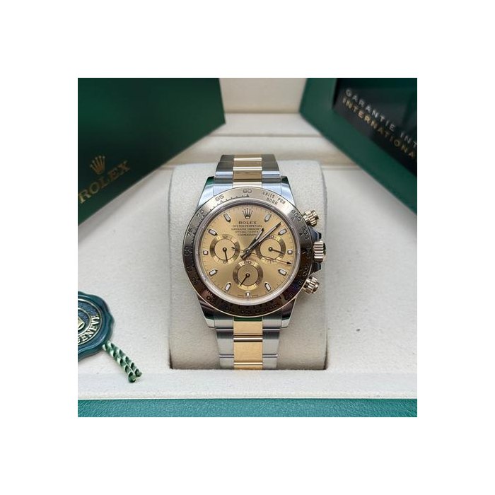 Rolex DaytonaGold Dial Two Tone Yellow Gold Oyster Bracelet Ref. 116503