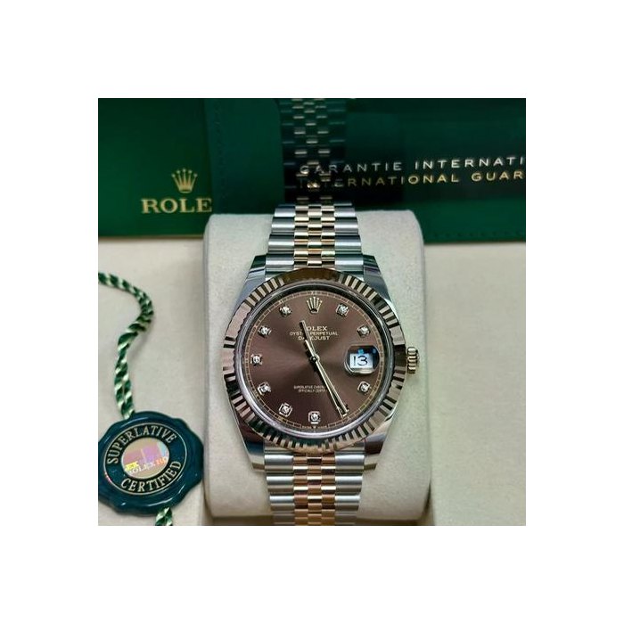 Rolex DatejustUnworn 2026 Two-tone 41mm Chocolate Diamond Dial Ref. 126331