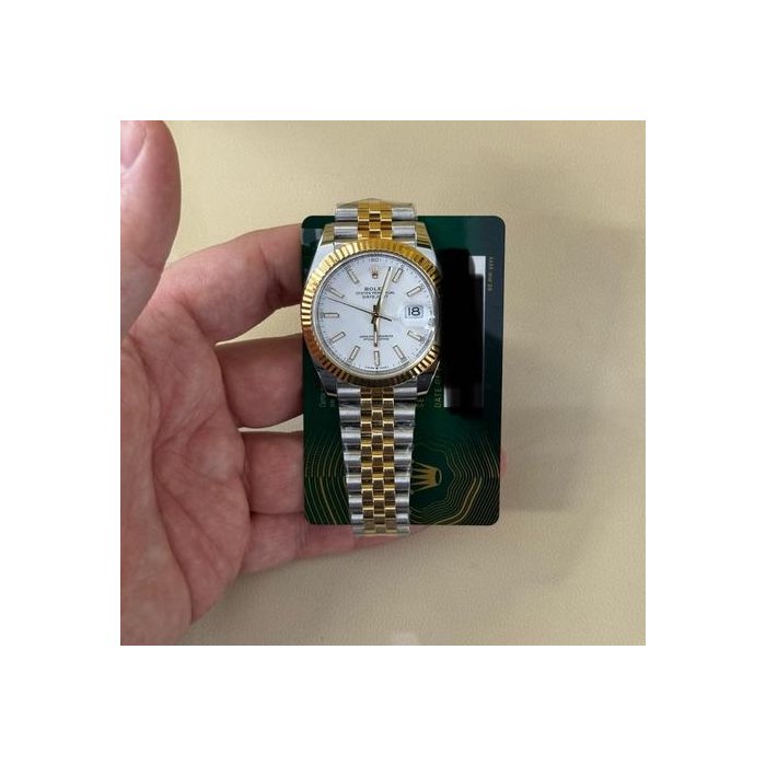 Rolex DatejustUnworn 2026 41mm Two-Tone Yellow Gold White Index Dial Ref. 126333