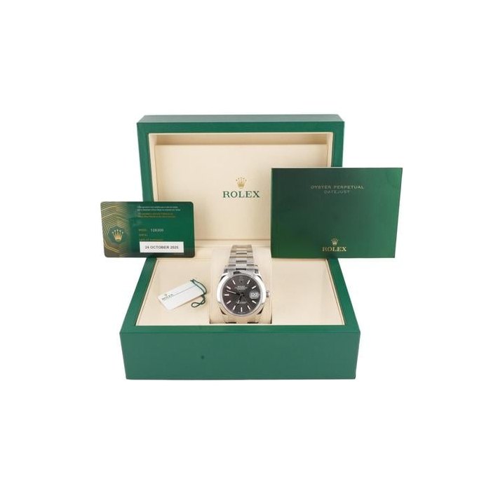 Rolex Datejust126300 Datejust 41 mm Dark Rhodium Dial Oyster Bracelet Box & Papers 2025