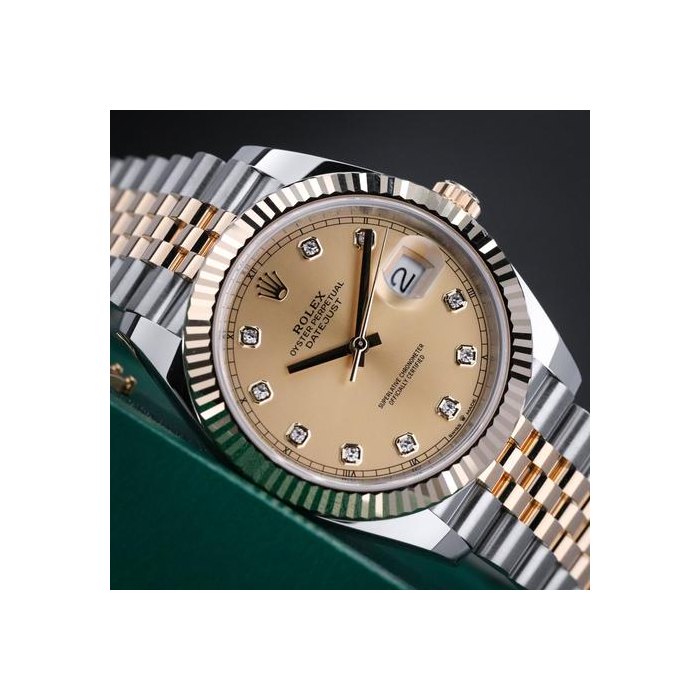 Rolex Datejust2025 Steel Champagne Diamond Dial Two Tone 18K Yellow Gold Bezel Jubilee 126333 Brand New Complete Set