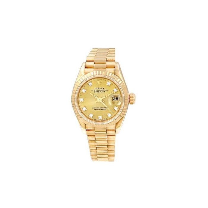 Rolex Lady-DatejustRef 69178 | Champagne Diamond Dial | L-Serial | 1989 w Paper