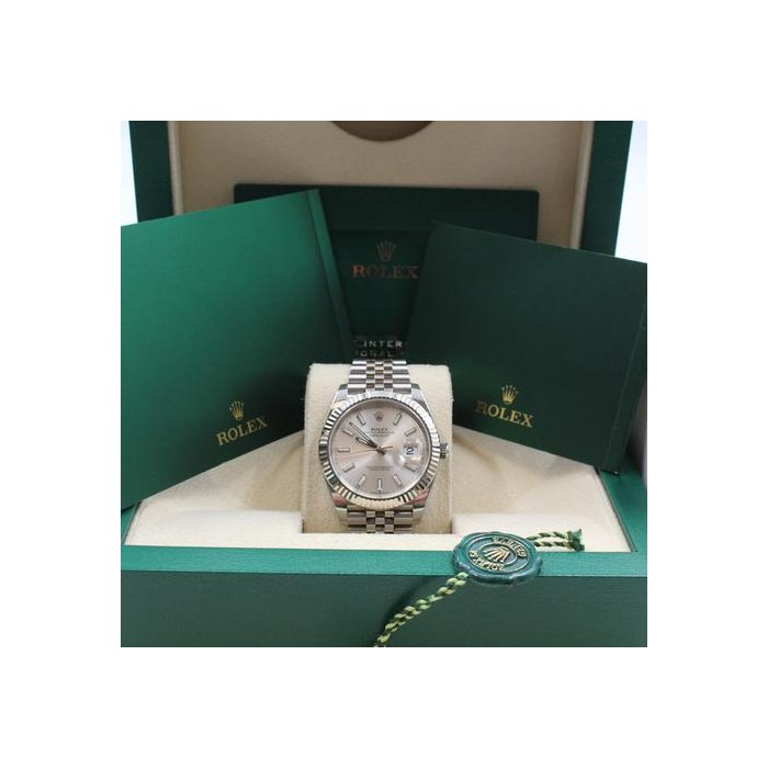 Rolex DatejustPre-owned Datejust 41 Silver Dial Jubilee Bracelet 126334