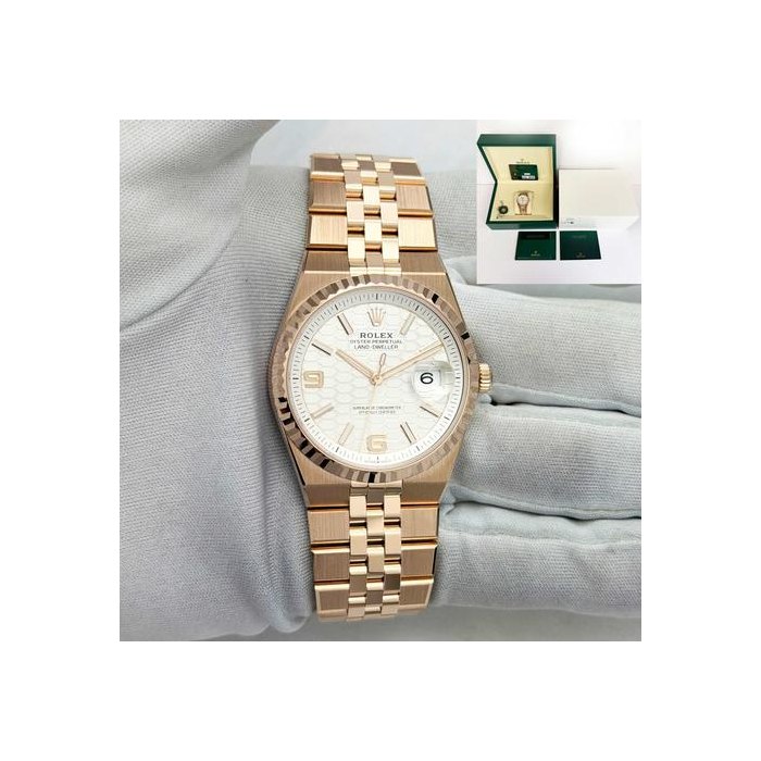 Rolex Land-DwellerNew 2026 Rolex Land-Dweller 127235 36MM White Fluted 18K Everose Gold Box PaperLand-Dweller