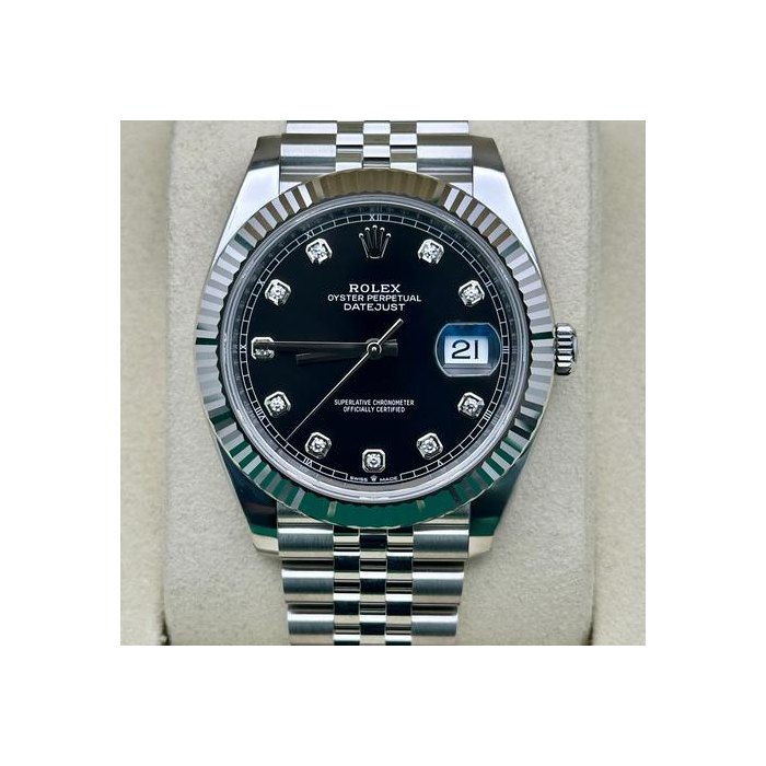 Rolex Datejust41 Black Diamonds Jubilee Bracelet 2025 - New Style Box Ref. 126334