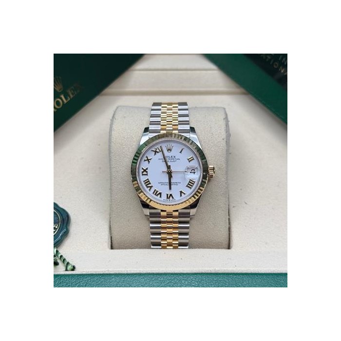 Rolex Datejust31 NEW 2026 White Roman Dial Two Tone Yellow Gold Jubilee Bracelet Ref. 278273