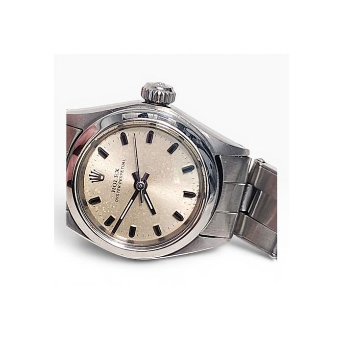 Rolex Oyster PerpetualLadies 26 mm Steel Automatic Watch 6618 Circa 1969