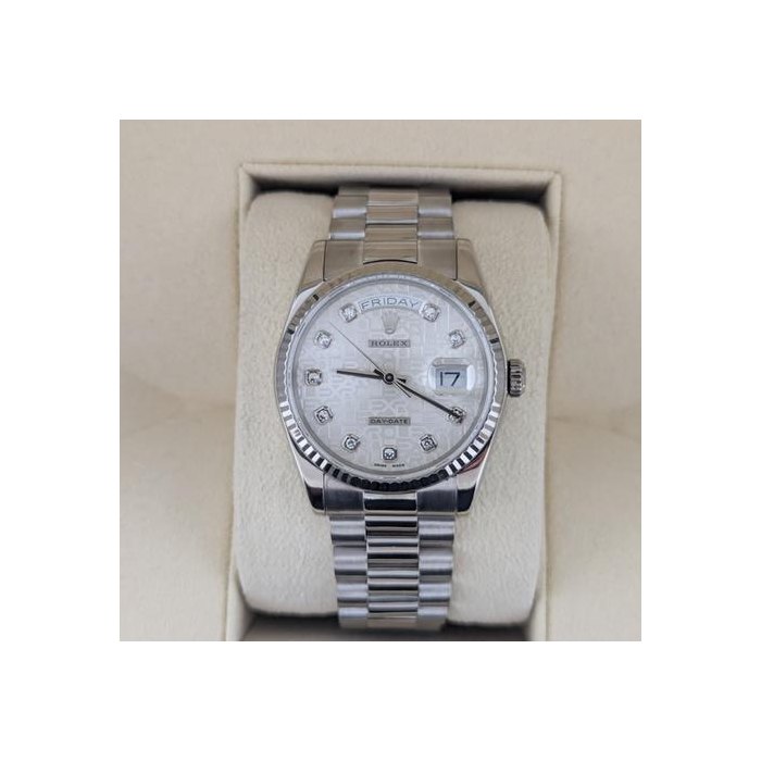 Rolex Day-Date2002 Day-Date 118239 Silver Jubilee Diamond Dial WG 18kt President 36mm