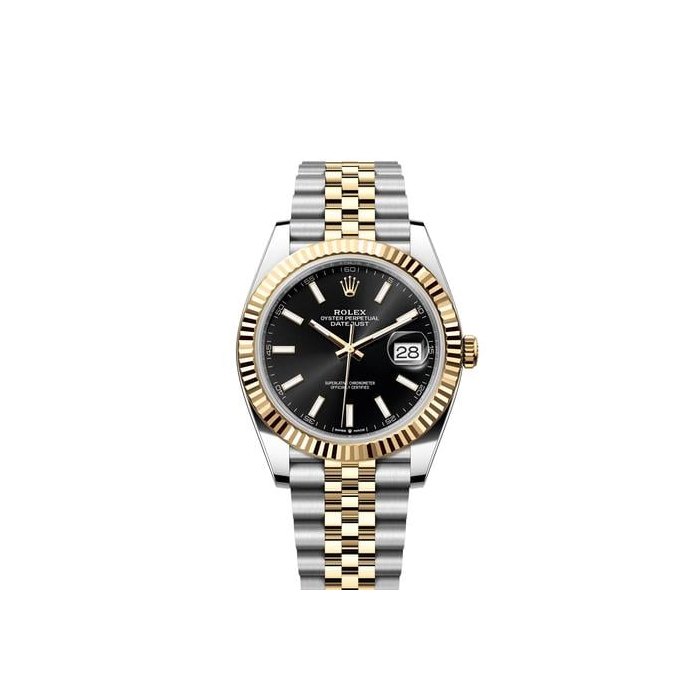Rolex Datejust41 NEW 2026 Black Index Dial Two Tone Yellow Gold Fluted Jubilee Bracelet Ref. 126333