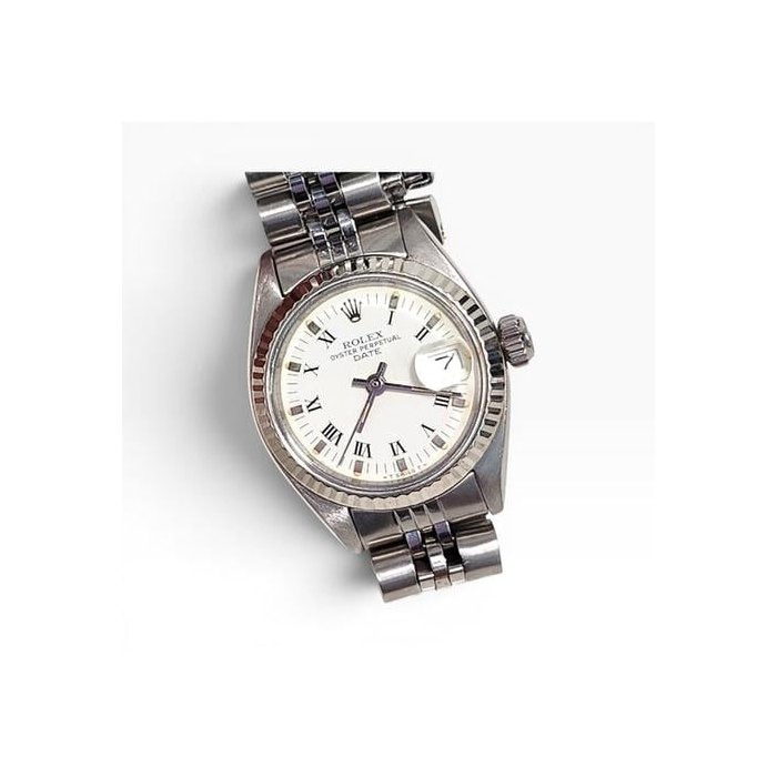 Rolex Lady-DatejustLadies Date 26mm Steel Jubilee White Roman Automatic Watch 6917 Circa 1981