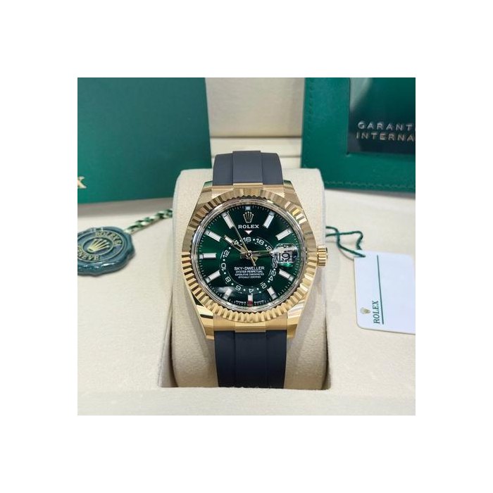 Rolex Sky-DwellerYellow Gold Green Dial 2025 Ref. 336238