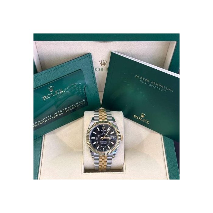 Rolex Rolex Sky-Dweller336933 Sky-Dweller 42MM Black Dial Fluted Bezel Jubilee Bracelet, Price & Market Data