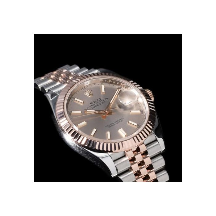 Rolex Datejust41 (’20) Rose Gold Silver Stick Dial Jubilee 126331 FULL SET