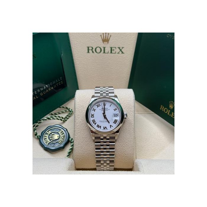 Rolex Datejust31 White Roman Dial Stainless Steel Smooth Bezel Oyster Bracelet Ref. 278240