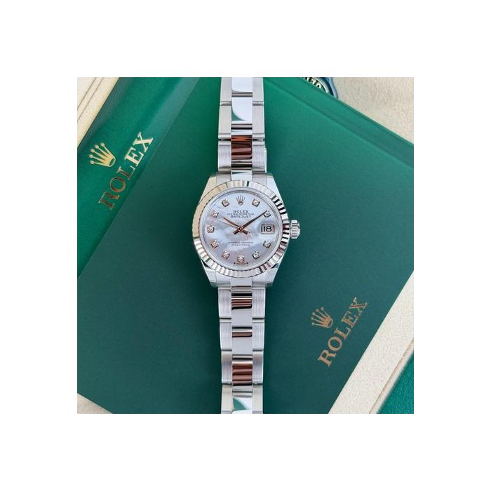 Rolex Lady-Datejust28mm UNWORN 2026 MOP Pearl Diamond Fluted Oyster 279174