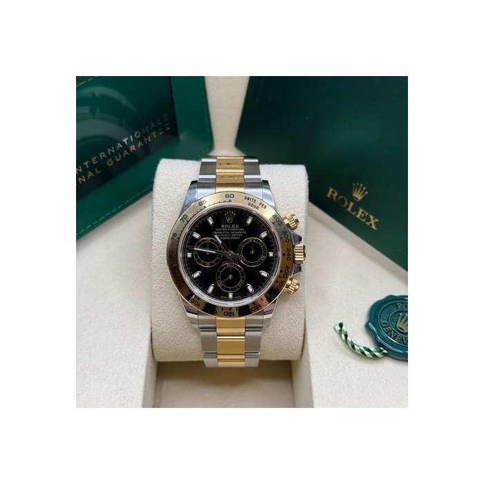 Rolex Daytona2024 Black Dial Two Tone Yellow Gold Oyster Bracelet Ref. 116503