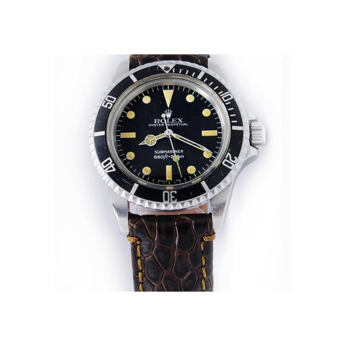 Rolex Submariner (No Date)Vintage Submariner 5513 Oyster Perpetual Pumpkin Dial 40mm Men Steel Watch C.1983