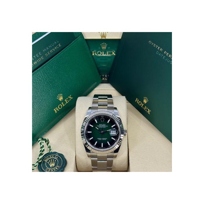 Rolex DatejustUnworn 2026 Datejust 41mm Stainless Steel Green Ombré Oyster 126334-0033