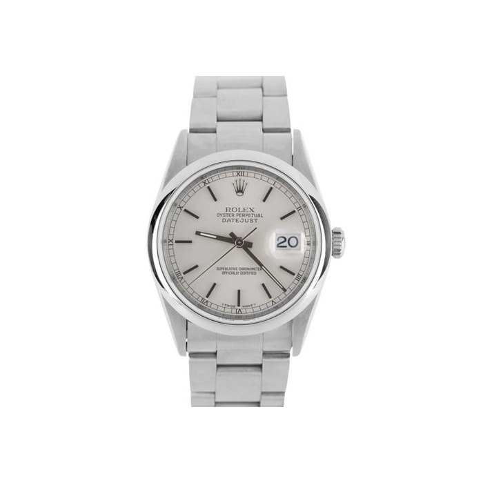 Rolex Datejust36 Stainless Steel Silver 36mm 16200 Oyster Watch