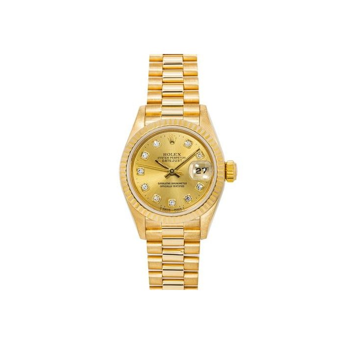 Rolex Lady-Datejust69178 Lady-Datejust 26 mm Champagne Diamond Dial President Bracelet 1994