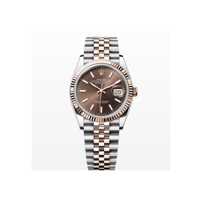 Rolex Datejust36 NEW 2025 Chocolate Index Two Tone Rose Gold Jubilee Bracelet Ref. 126231