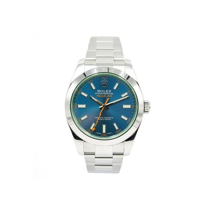 Rolex Milgauss116400GV Z-Blue Dial Green Sapphire Crystal 40mm