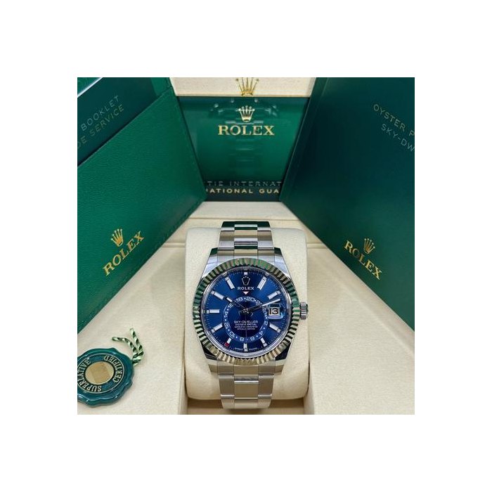 Rolex Sky-DwellerUnworn 2026 Sky-Dweller 42mm 18k WG & Stainless Steel Blue Oyster 336934-0005