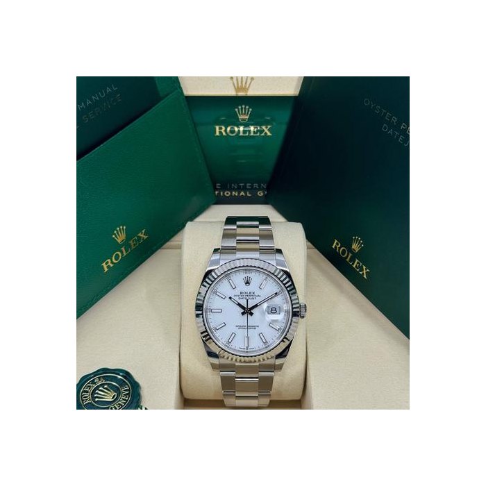 Rolex DatejustUnworn 2026 Datejust 41mm Stainless Steel White Oyster 126334-0009