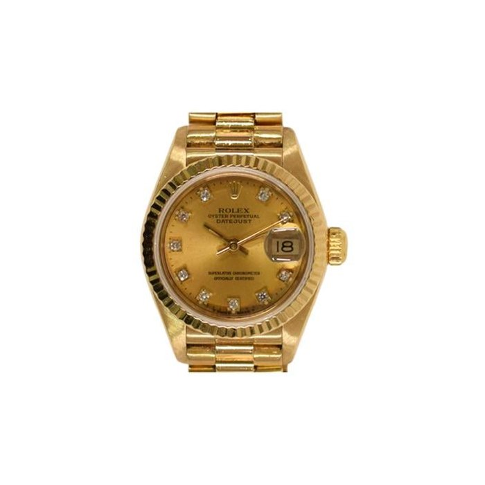 Rolex Lady-DatejustYellow Gold Champagne Diamond Dial 69178G