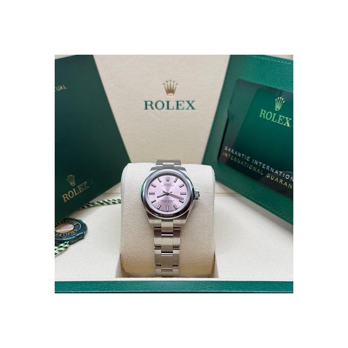 Rolex Oyster Perpetual28 NEW 2025 Pink Index Dial Stainless Steel Smooth Bezel Oyster Bracelet Ref. 276200