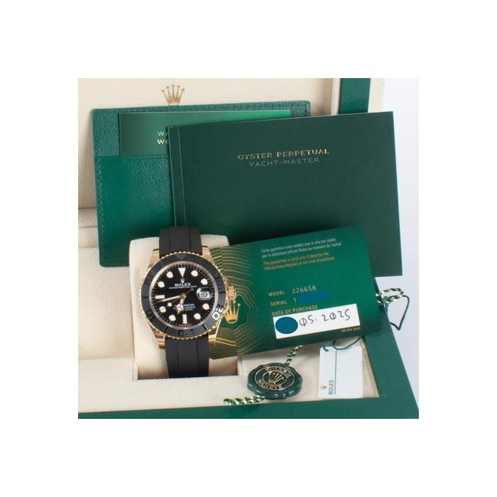 Rolex Yacht-Master42 NEVER WORN 2025 Full Set 226658 18k Gold Black Dial 42mm