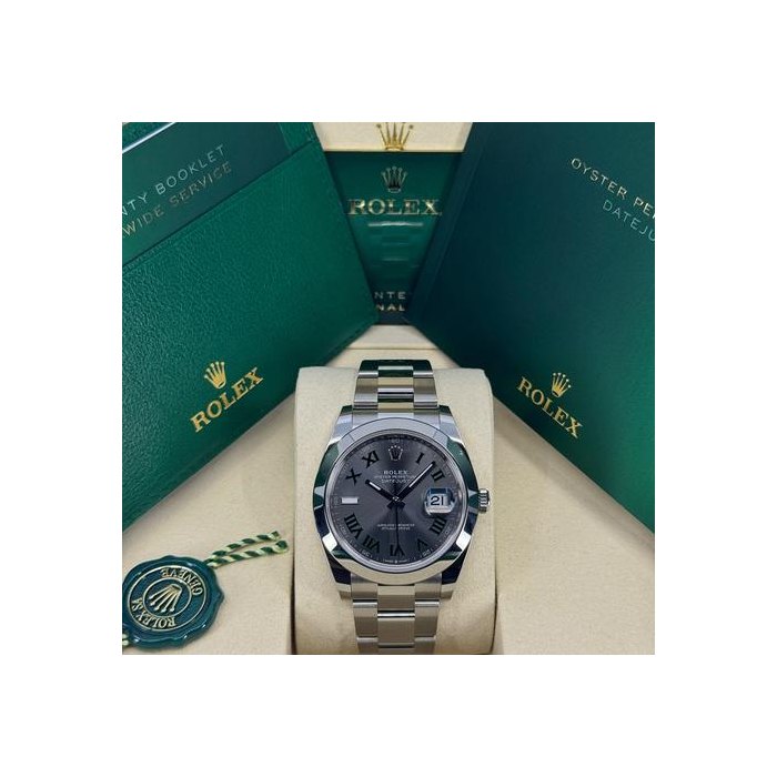Rolex DatejustUnworn 2026 Datejust 41mm Stainless Steel Wimbledon Slate Oyster 126300-0013